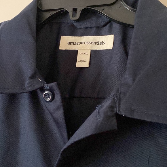 Amazon Essentials Men's Short-Sleeve Stain Wrinkle Resistant Work Shirt 2X blue - Picture 3 of 10